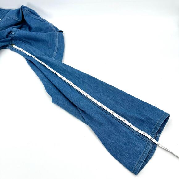 Vintage 70s LEE Denim Overalls Workwear Carpenter Bibs Made In the USA 32Wx33L - Picture 10 of 12